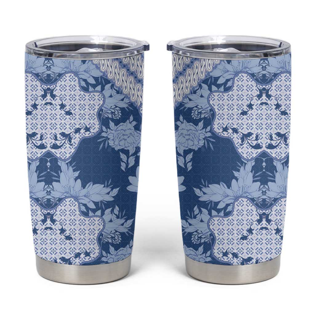 Indonesia Javanese Batik Nelson Mandela Madiba Blue Tumbler Cup LT15