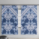 Indonesia Javanese Batik Nelson Mandela Madiba Blue Window Curtain - African Pride