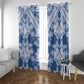 Indonesia Javanese Batik Nelson Mandela Madiba Blue Window Curtain - African Pride