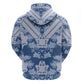 Indonesia Javanese Batik Nelson Mandela Madiba Blue Zip Hoodie - African Pride