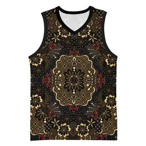 Indonesia Javanese Batik Nelson Mandela Madiba Vintage Style Basketball Jersey - African Pride