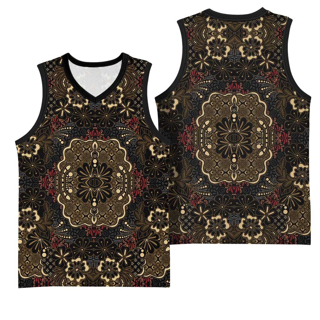 Indonesia Javanese Batik Nelson Mandela Madiba Vintage Style Basketball Jersey - African Pride