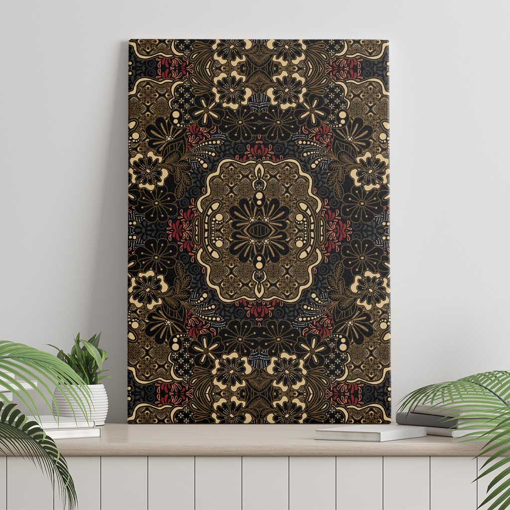 Indonesia Javanese Batik Nelson Mandela Madiba Vintage Style Canvas Wall Art - African Pride