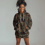 Indonesia Javanese Batik Nelson Mandela Madiba Vintage Style Hoodie Dress - African Pride
