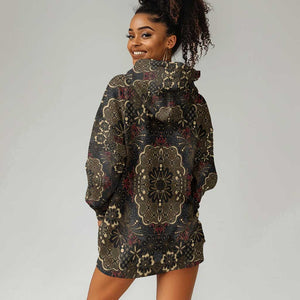 Indonesia Javanese Batik Nelson Mandela Madiba Vintage Style Hoodie Dress - African Pride