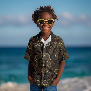 Indonesia Javanese Batik Nelson Mandela Madiba Vintage Style Kid Hawaiian Shirt - African Pride