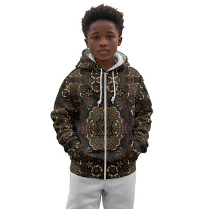 Indonesia Javanese Batik Nelson Mandela Madiba Vintage Style Kid Hoodie - African Pride