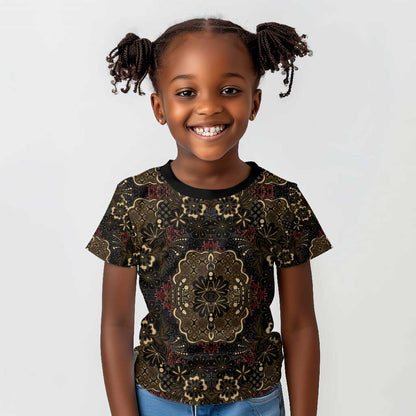 Indonesia Javanese Batik Nelson Mandela Madiba Vintage Style Kid T shirt - African Pride
