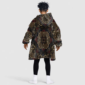 Indonesia Javanese Batik Nelson Mandela Madiba Vintage Style Kid Wearable Blanket Hoodie - African Pride