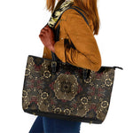 Indonesia Javanese Batik Nelson Mandela Madiba Vintage Style Leather Tote Bag - African Pride