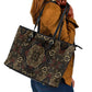 Indonesia Javanese Batik Nelson Mandela Madiba Vintage Style Leather Tote Bag - African Pride