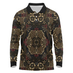 Indonesia Javanese Batik Nelson Mandela Madiba Vintage Style Long Sleeve Polo Shirt - African Pride