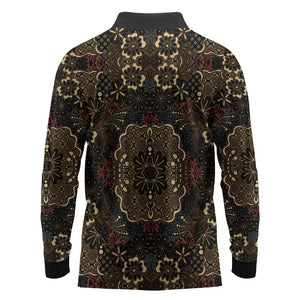 Indonesia Javanese Batik Nelson Mandela Madiba Vintage Style Long Sleeve Polo Shirt - African Pride