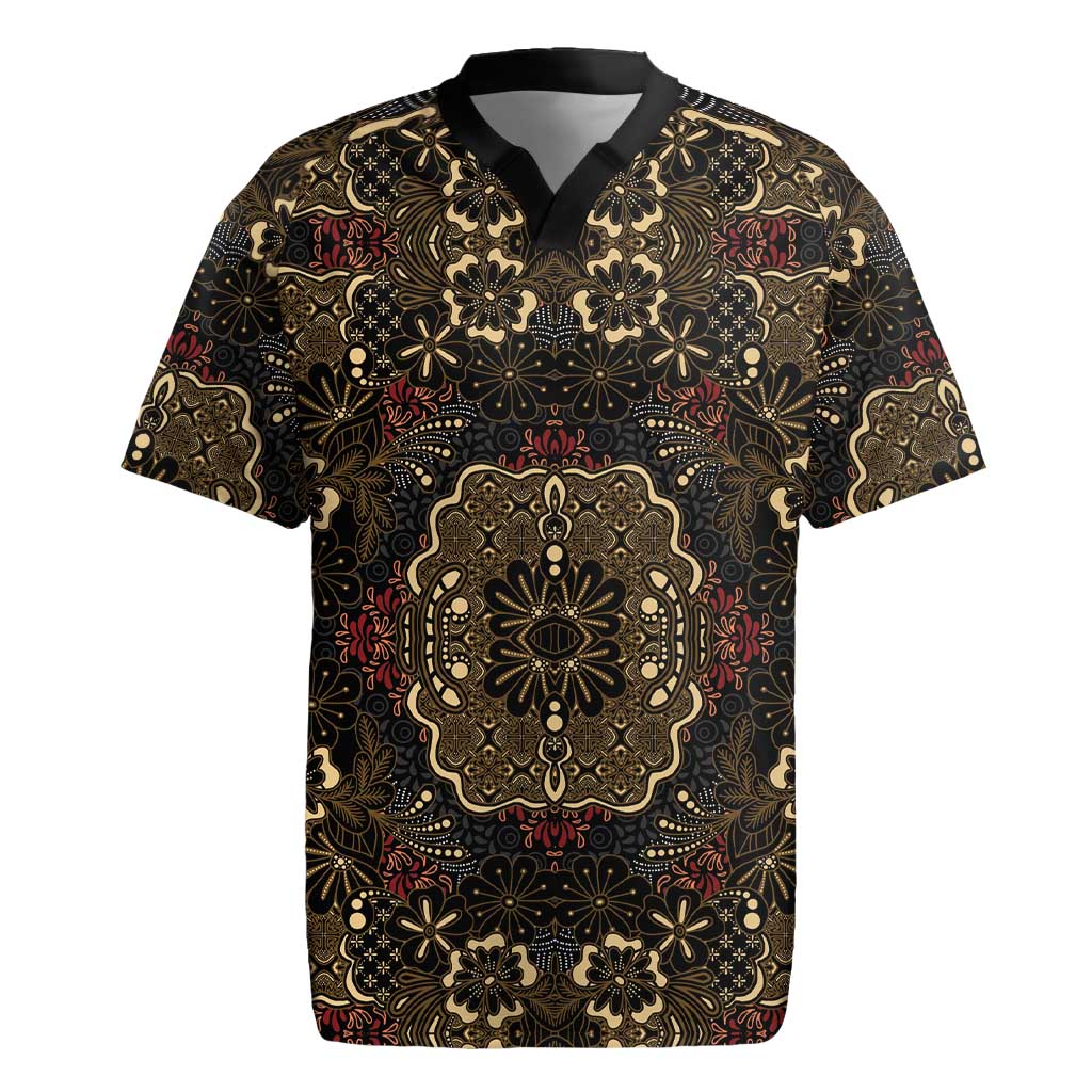 Indonesia Javanese Batik Nelson Mandela Madiba Vintage Style Rugby Jersey - African Pride