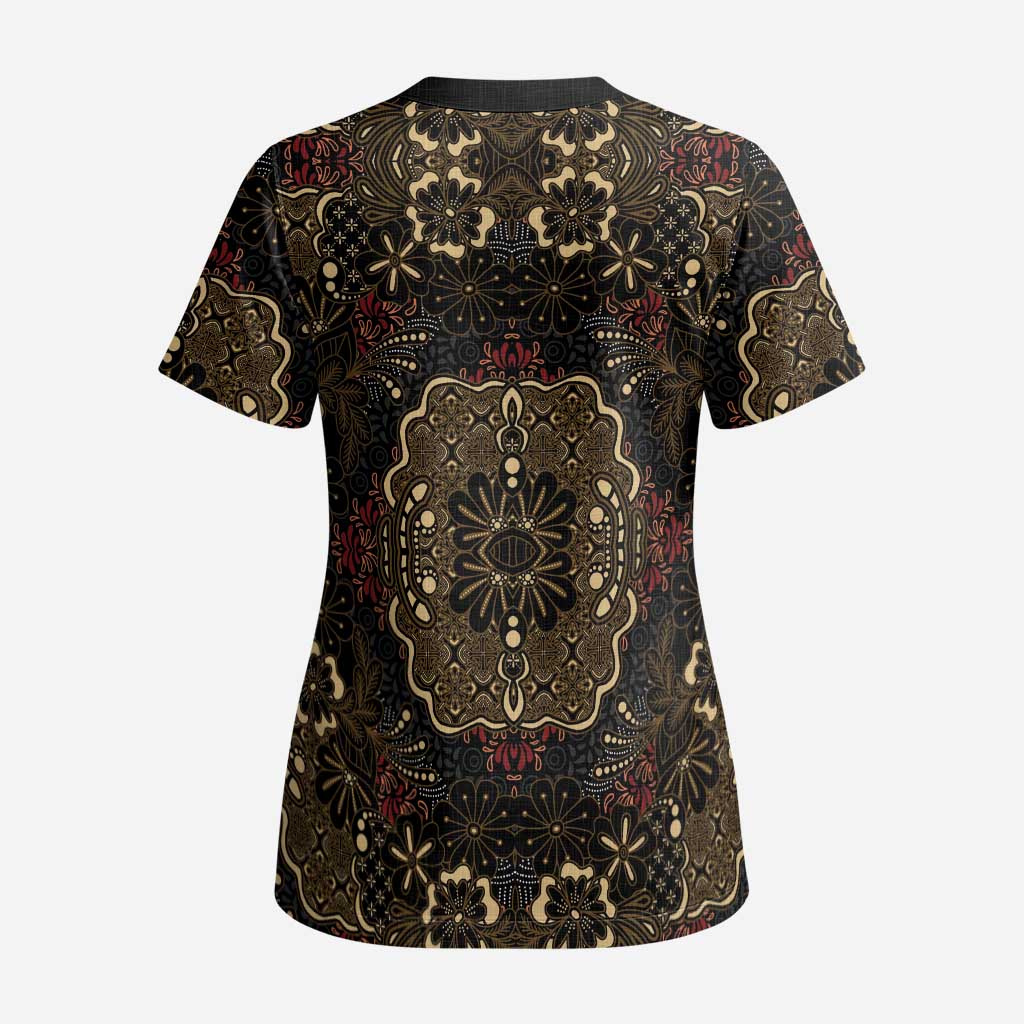 Indonesia Javanese Batik Scrub Top Nelson Mandela Madiba Vintage Style - African Pride