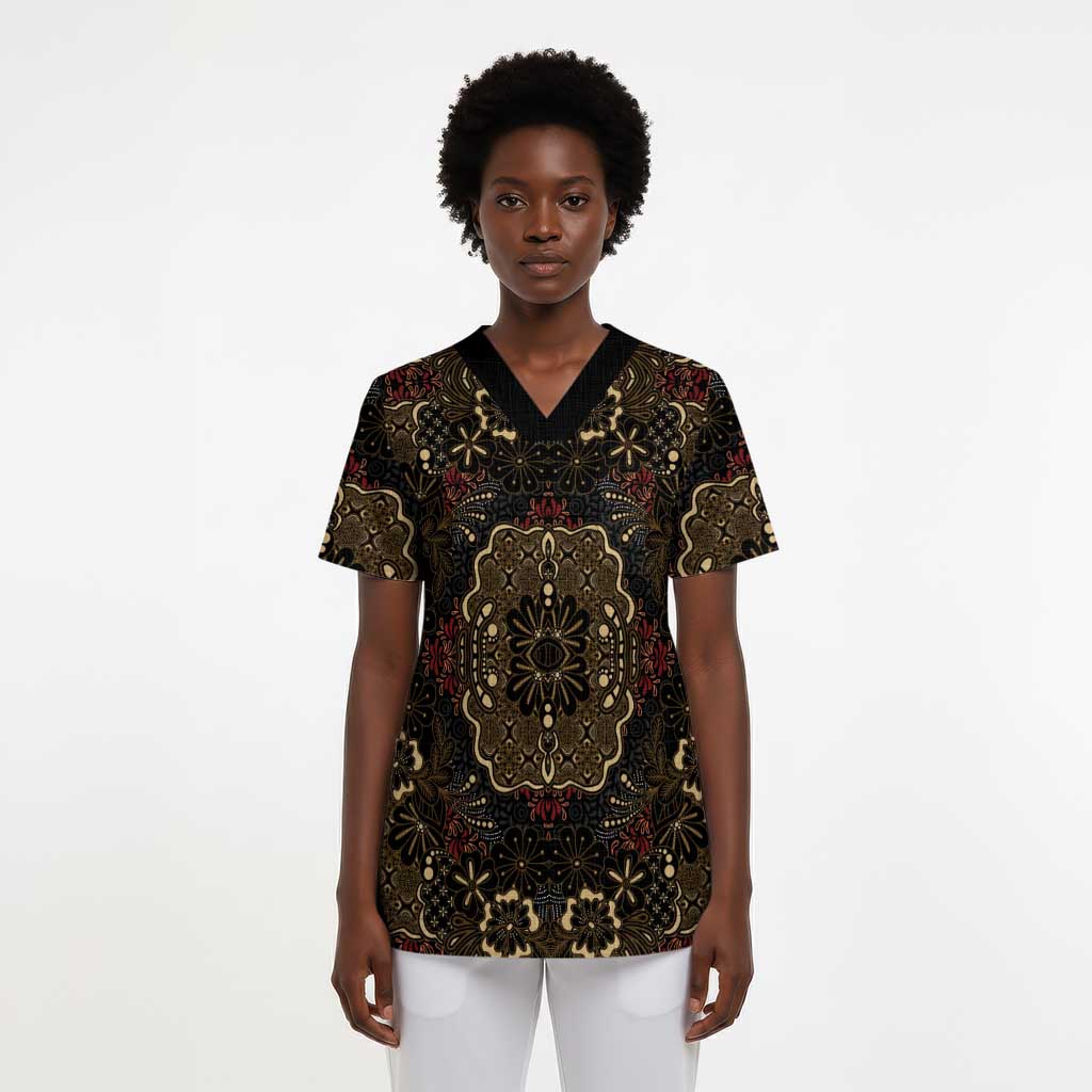 Indonesia Javanese Batik Scrub Top Nelson Mandela Madiba Vintage Style - African Pride