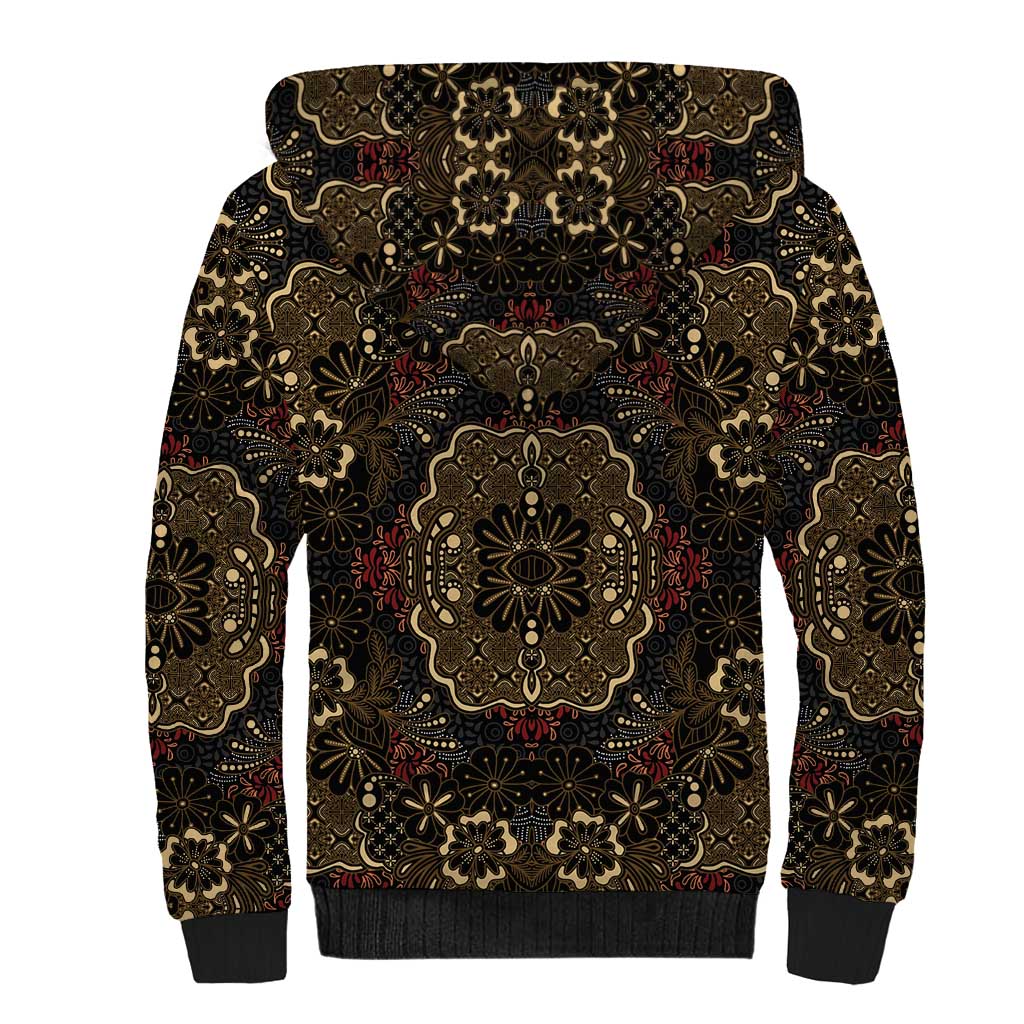 Indonesia Javanese Batik Nelson Mandela Madiba Vintage Style Sherpa Hoodie - African Pride