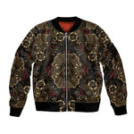 Indonesia Javanese Batik Nelson Mandela Madiba Vintage Style Sleeve Zip Bomber Jacket - African Pride