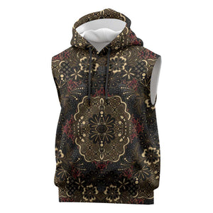 Indonesia Javanese Batik Nelson Mandela Madiba Vintage Style Sleeveless Hoodie - African Pride