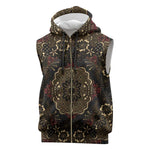 Indonesia Javanese Batik Nelson Mandela Madiba Vintage Style Sleeveless Zip Hoodie - African Pride