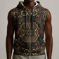 Indonesia Javanese Batik Nelson Mandela Madiba Vintage Style Sleeveless Zip Hoodie - African Pride