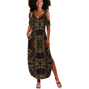 Indonesia Javanese Batik Nelson Mandela Madiba Vintage Style Summer Maxi Dress - African Pride
