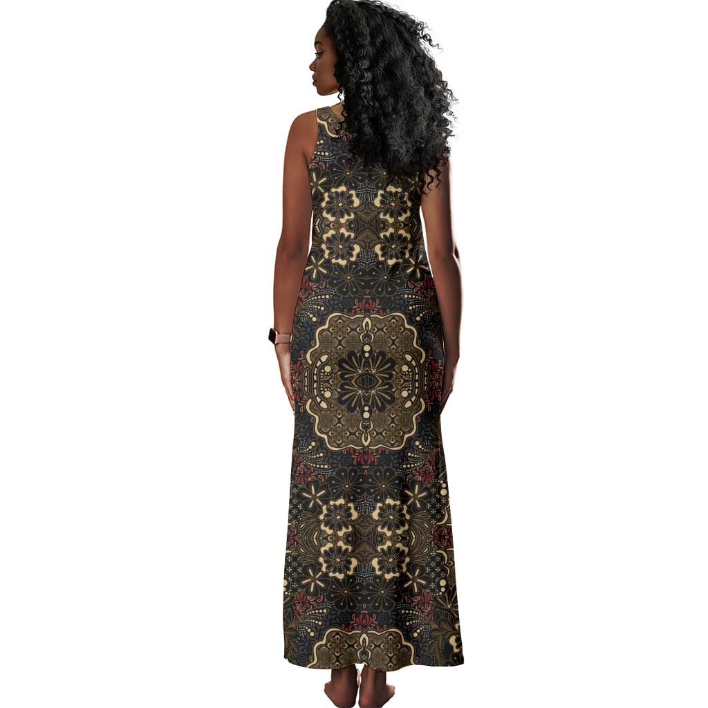 Indonesia Javanese Batik Nelson Mandela Madiba Vintage Style Tank Maxi Dress - African Pride