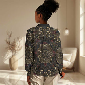 Indonesia Javanese Batik Nelson Mandela Madiba Vintage Style Women Casual Shirt - African Pride