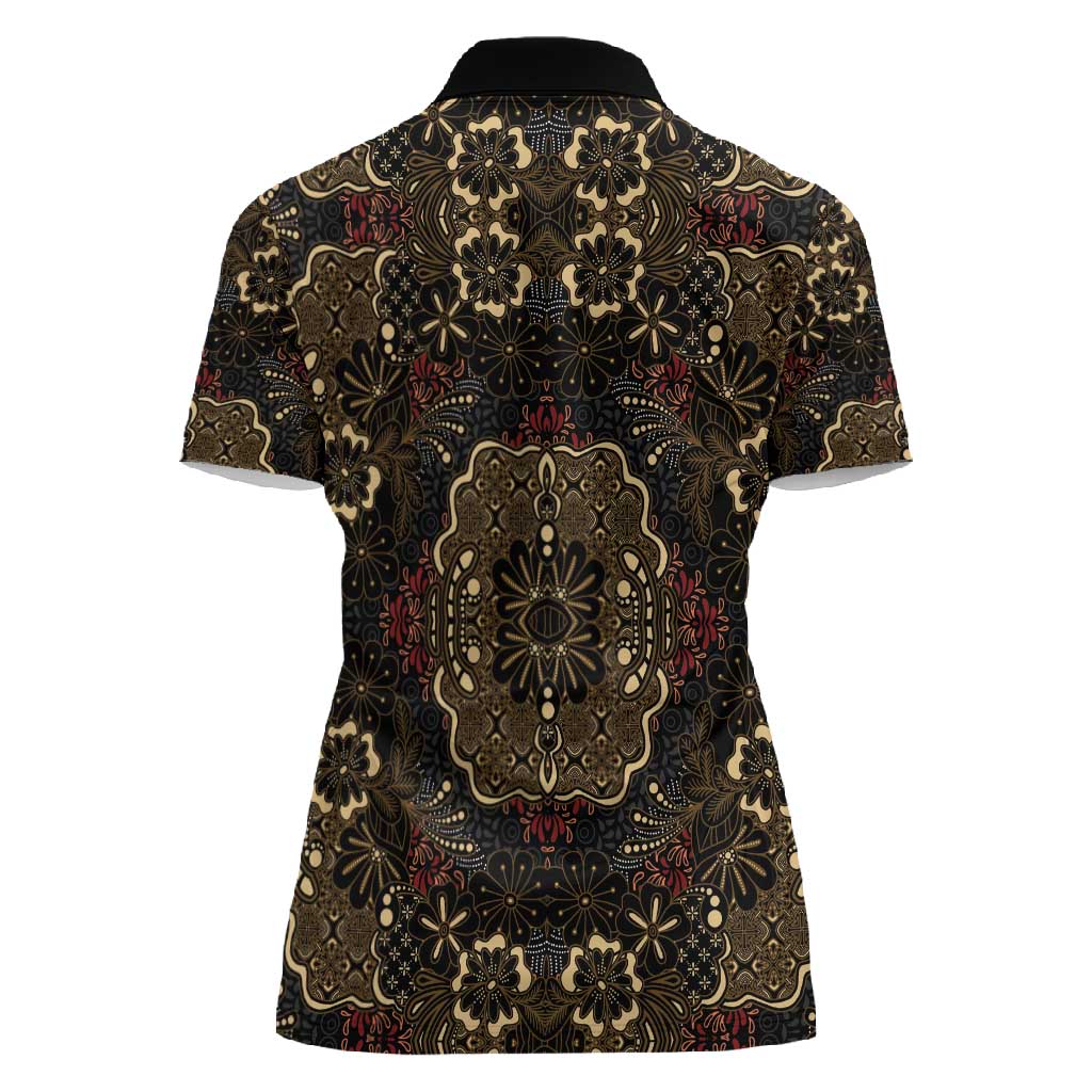 Indonesia Javanese Batik Nelson Mandela Madiba Vintage Style Women Polo Shirt - African Pride