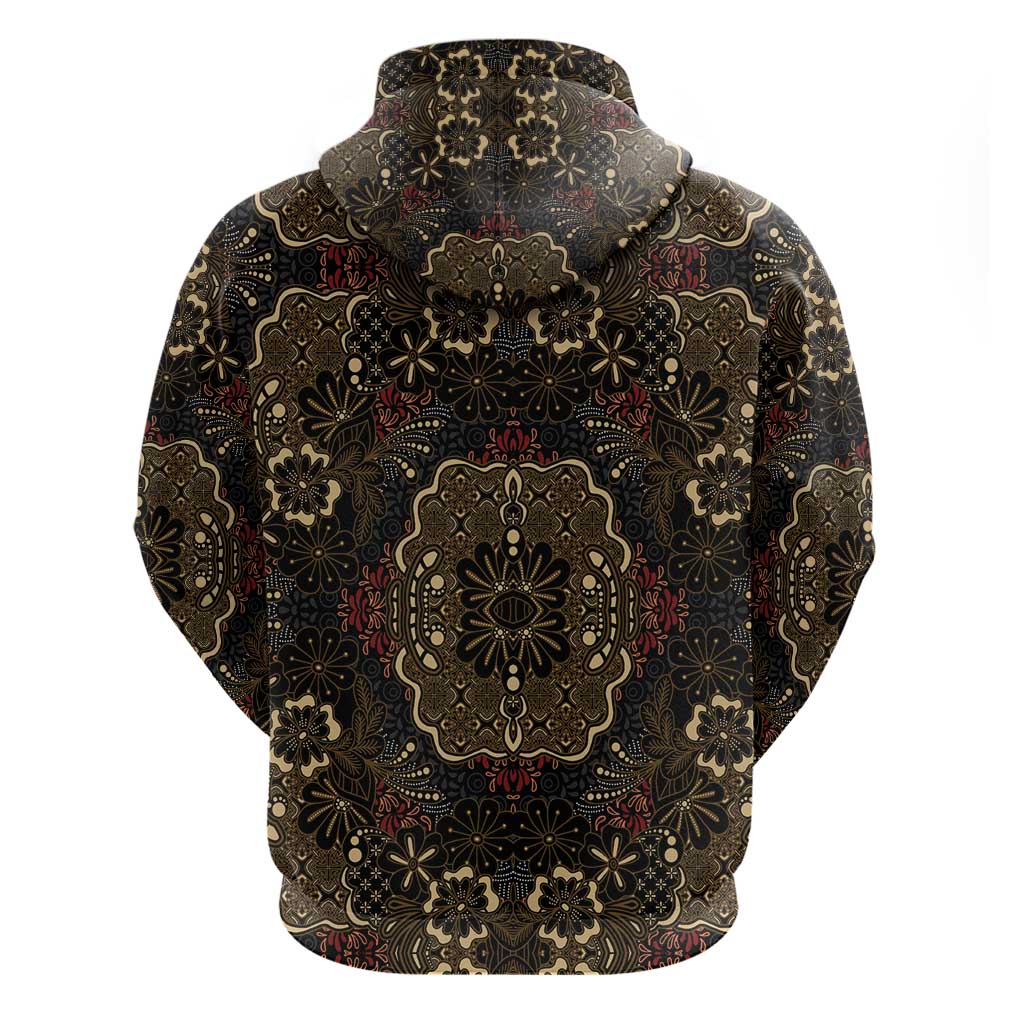 Indonesia Javanese Batik Nelson Mandela Madiba Vintage Style Zip Hoodie - African Pride