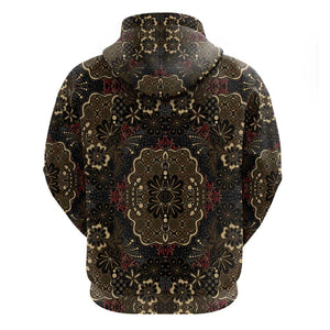 Indonesia Javanese Batik Nelson Mandela Madiba Vintage Style Zip Hoodie - African Pride