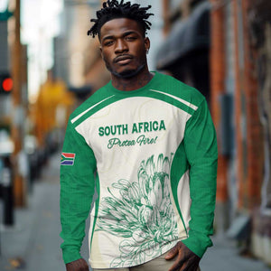 Custom South Africa Cricket Long Sleeve Shirt We Are Champions - African Pride