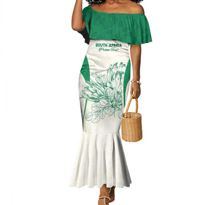 Custom South Africa Cricket Mermaid Dress We Are Champions - African Pride