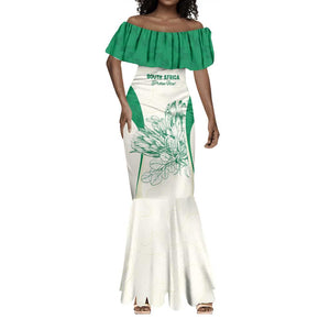 Custom South Africa Cricket Mermaid Dress We Are Champions - African Pride