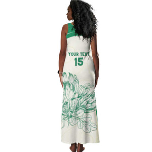Custom South Africa Cricket Tank Maxi Dress We Are Champions - African Pride