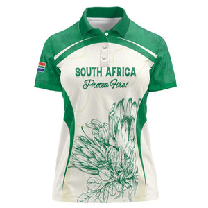 Custom South Africa Cricket Women Polo Shirt We Are Champions - African Pride