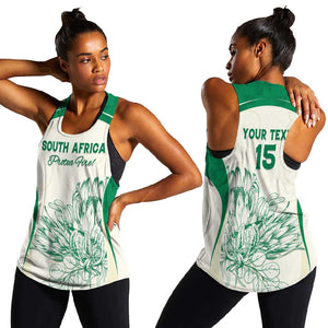 Custom South Africa Cricket Women Racerback Tank We Are Champions - African Pride
