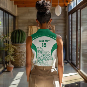 Custom South Africa Cricket Women Sleeveless Polo Shirt We Are Champions - African Pride