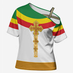 Ethiopia Meskel Cross Shoulder Shirt Ethiopian Cross