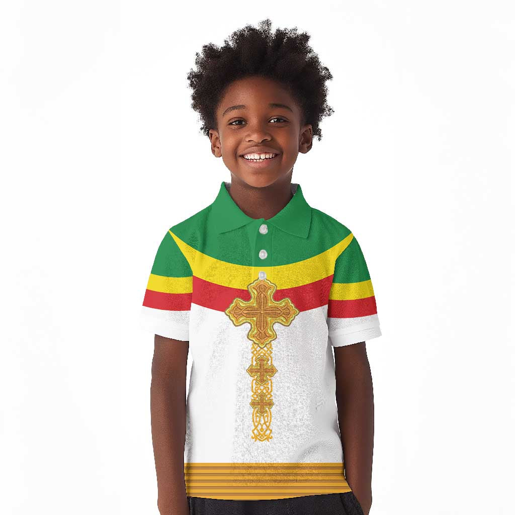 Meskel Ethiopia Kid Polo Shirt True Cross - African Pride