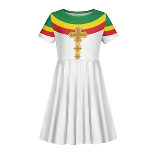Meskel Ethiopia Kid Short Sleeve Dress True Cross - African Pride