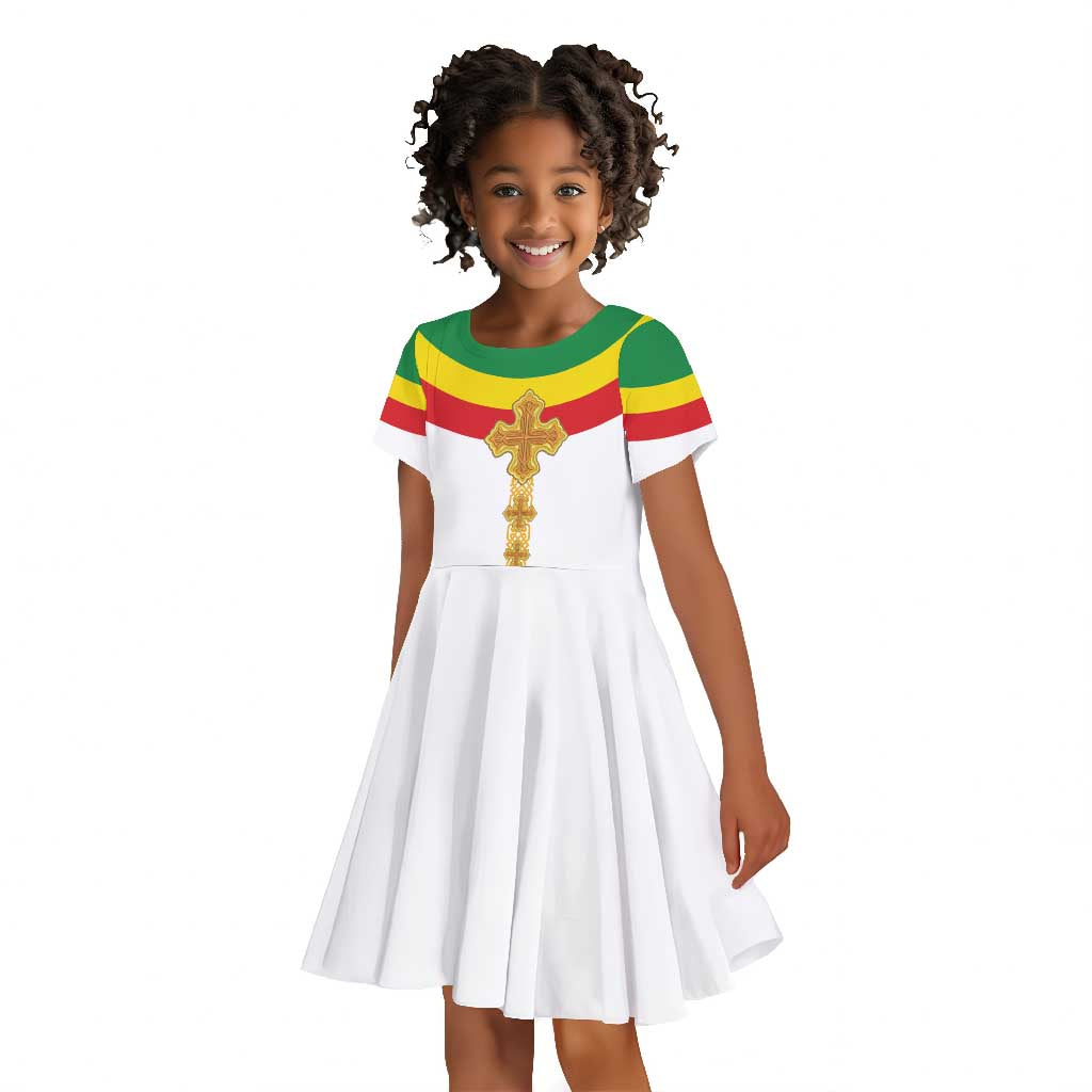 Meskel Ethiopia Kid Short Sleeve Dress True Cross - African Pride