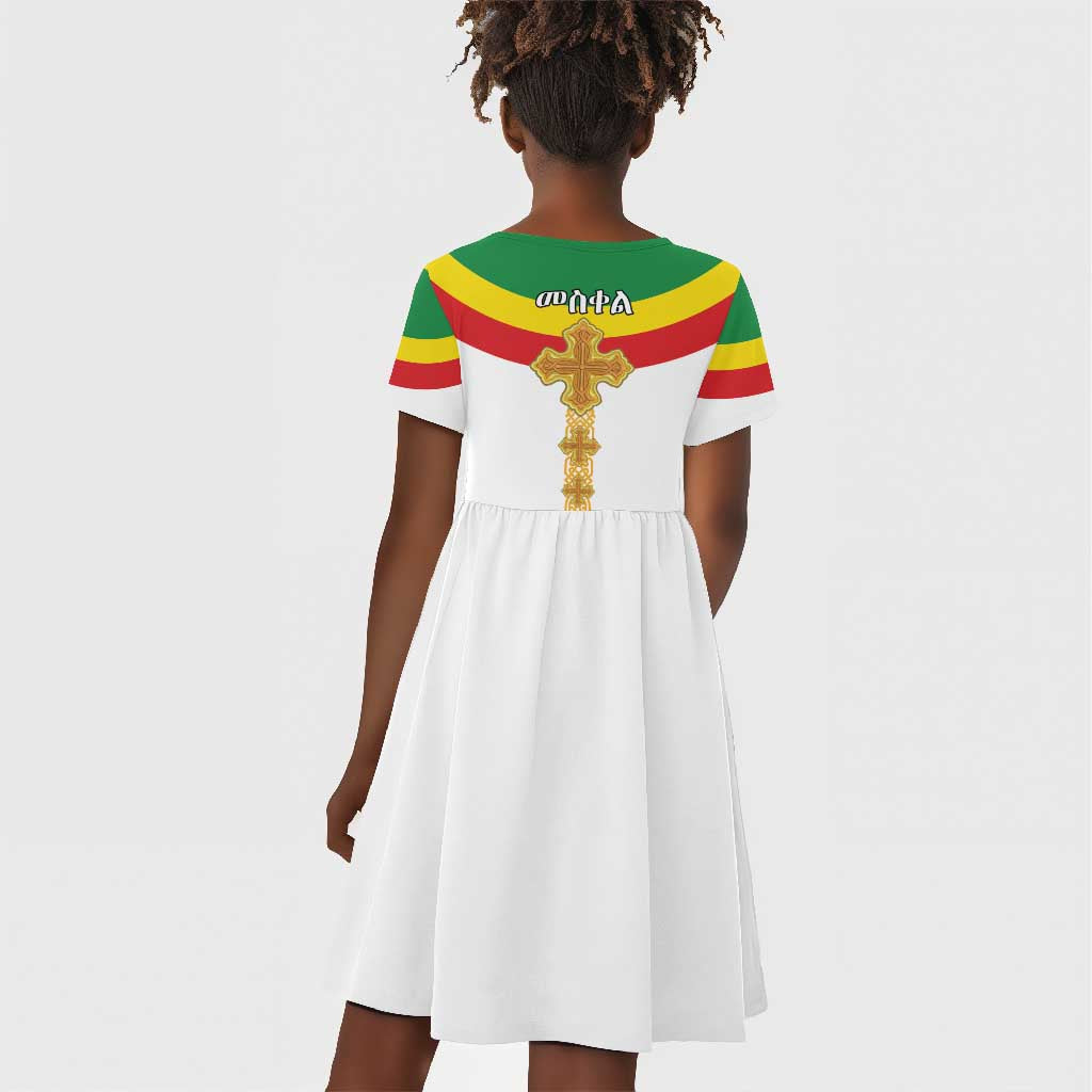 Meskel Ethiopia Kid Short Sleeve Dress True Cross - African Pride