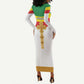 Meskel Ethiopia Long Sleeve Bodycon Dress True Cross - African Pride