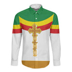 Meskel Ethiopia Long Sleeve Button Shirt True Cross - African Pride