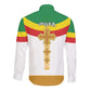 Meskel Ethiopia Long Sleeve Button Shirt True Cross - African Pride
