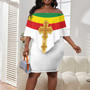 Meskel Ethiopia Off Shoulder Short Dress True Cross - African Pride