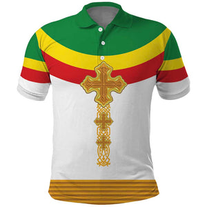 Meskel Ethiopia Polo Shirt True Cross - African Pride