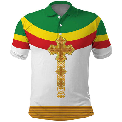 Meskel Ethiopia Polo Shirt True Cross - African Pride