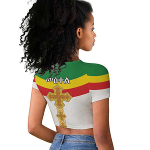 Meskel Ethiopia Raglan Cropped T shirt True Cross - African Pride